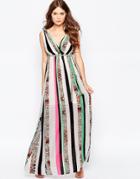 Traffic People Jungle Fever Surprise Maxi Dress In Mixed Animal Print - Pink