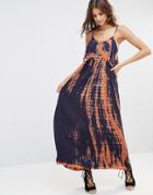 Anmol Tie Dye Maxi Dress With Coin Embellishment