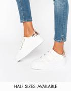 Asos Davius Velcro Novelty Sneakers - White