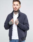Armani Jeans Bomber Jacket With Logo Sleeve In Navy - Navy