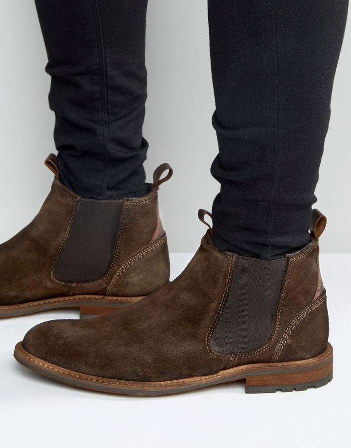Aldo Andreae Suede Chelsea Boots - Brown