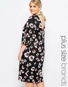 Carmakoma Printed Plunge Back Shift Dress - Multi