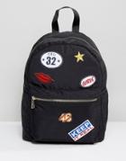 Asos Backpack With Embroidered Badges - Multi