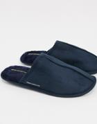 French Connection Mule Slippers In Navy