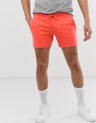 Asos Design Jersey Pink Skinny Shorts In Shorter Length