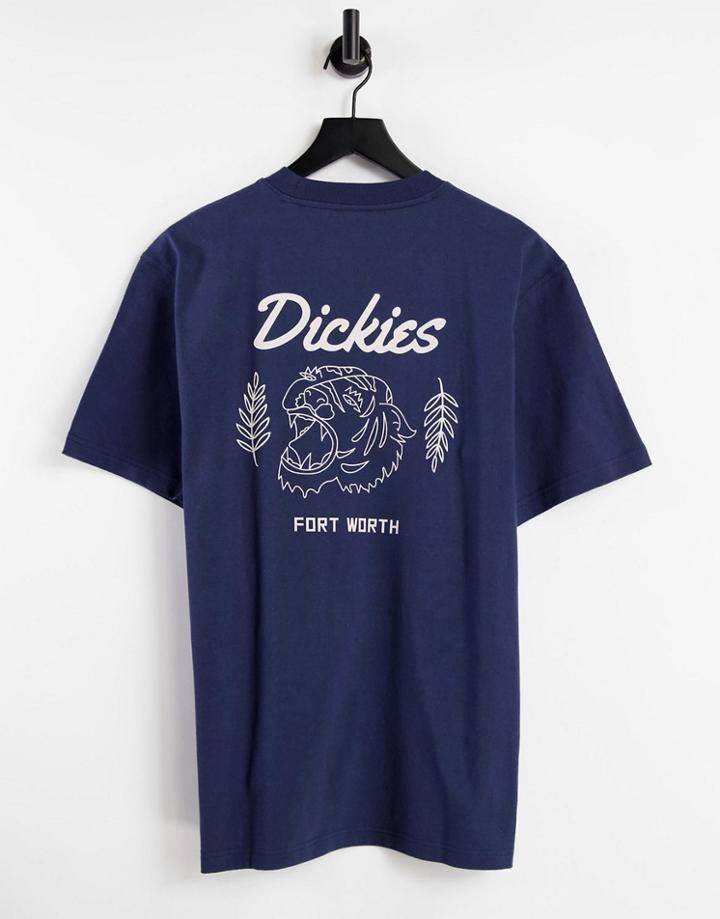 Dickies Back Print T-shirt In Off Navy