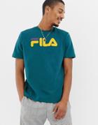 Fila Black Line Toto T-shirt With Logo In Green - Green