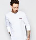 Penfield Long Sleeved T-shirt With Mountain Logo In White Exclusive - White