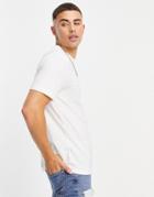 River Island Slim Fit Slub T-shirt In White