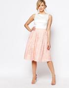 Oasis Organza Midi Dress - Pink