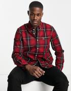 Lacoste Checked Long Sleeve Shirt-red