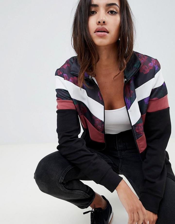 Criminal Damage Stripe Track Top - Black