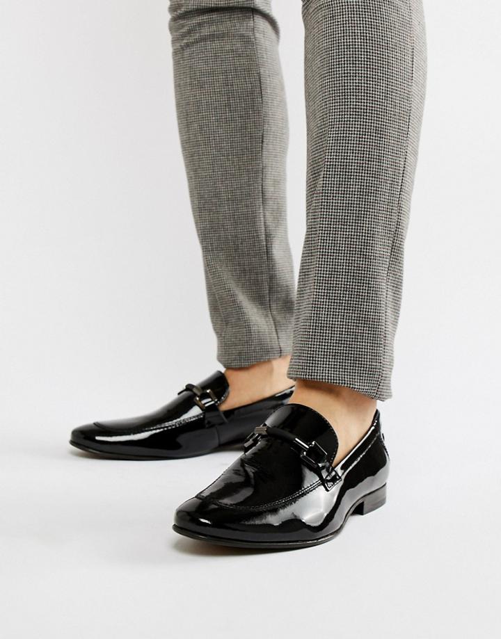 Base London Soprano Bar Loafers In Black - Black