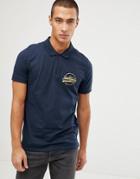 Jack And Jones Polo Shirt With Chest Logo - Navy