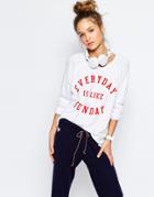 Sundry Long Sleeve Sweatshirt - White