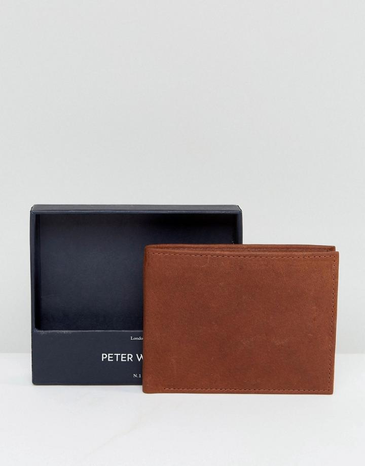 Peter Werth Wallet In Tan - Tan