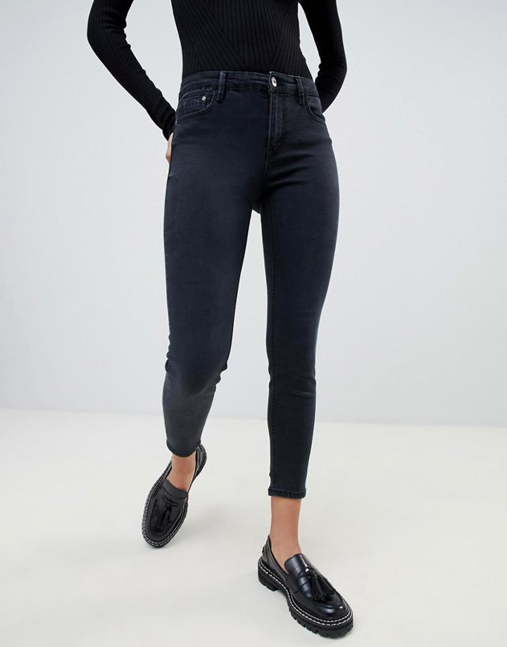 Stradivarius High Waist Jean - Black