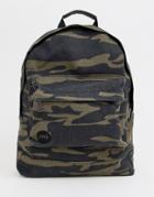 Mi-pac Premium Canvas Backpack In Camo - Multi