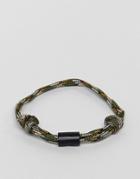 Classics 77 Khaki Bracelet With Matte Black Barrel Bead - Green