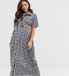Glamorous Bloom Midaxi Shirt Dress With Tie Waist In Gingham