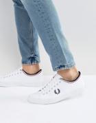 Fred Perry Kendrick Tipped Cuff Canvas Sneakers White - White
