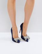 Kg By Kurt Geiger Bow Pearl Detail Pumps - Blue