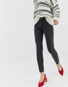 Mango Jegging In Washed Gray - Gray