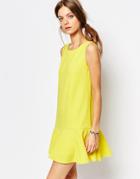 Suncoo Drop Waist Dress In Yellow - 24 Jaune