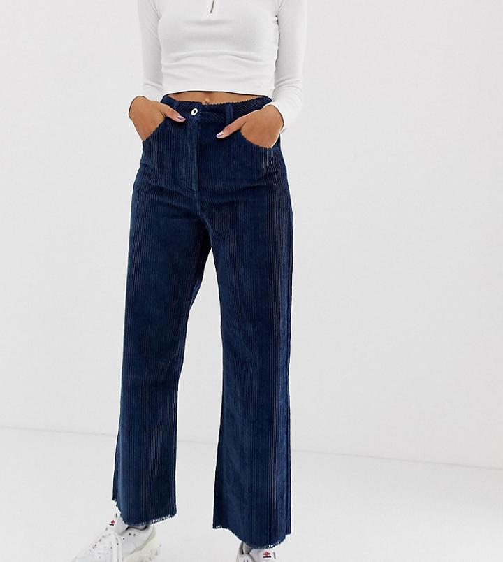 Collusion X007 Wide Leg Pants In Cord-black