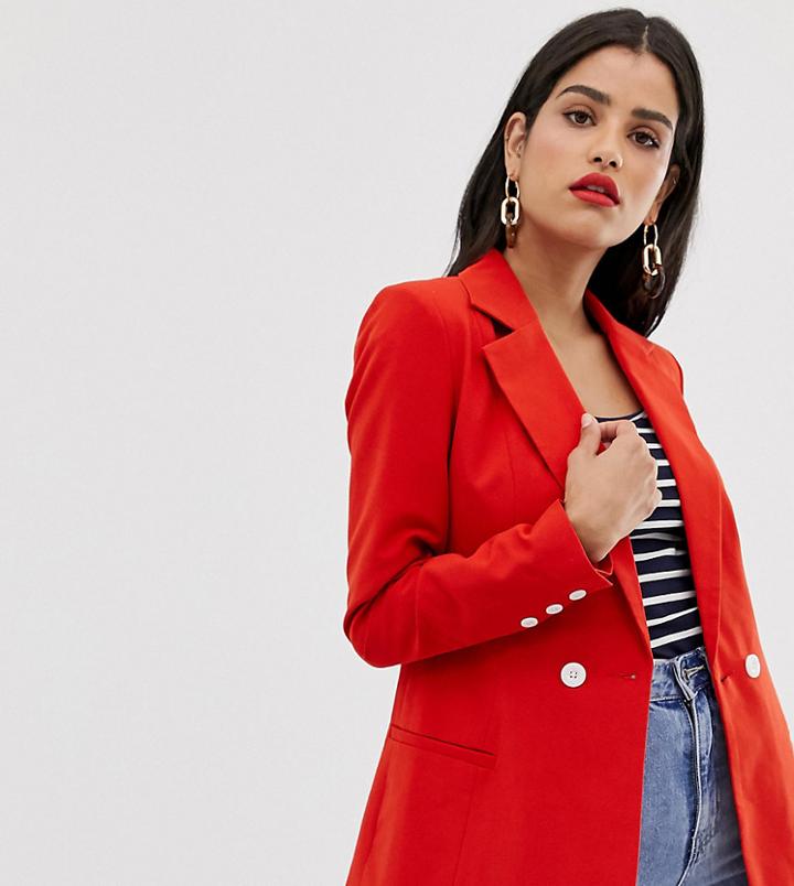 Vero Moda Tall Bright Blazer - Red