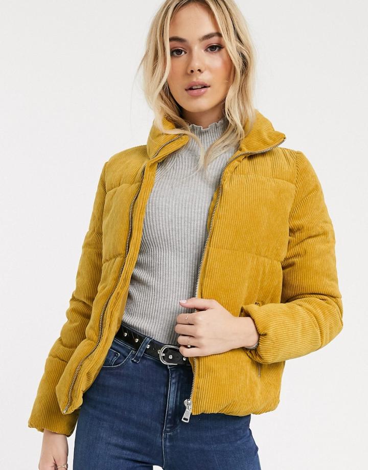 Jdy Lexa Padded Corduroy Jacket-yellow
