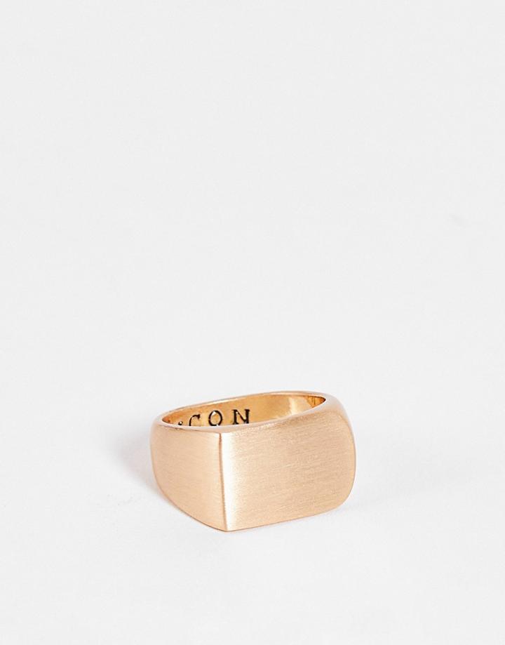 Icon Brand Asymmetric Signet Ring In Gold