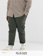 Only & Sons Tapered Cargo Pants In Khaki - Green