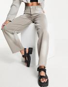 Weekday Faith Wide Leg Jeans In Sand-neutral