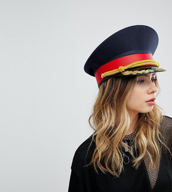 Sacred Hawk Military Hat - Navy
