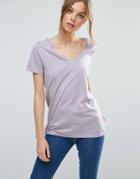 Asos The Ultimate V- Neck Slouchy T-shirt - Purple