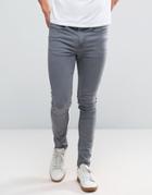 New Look Super Skinny Jeans In Gray Wash - Gray