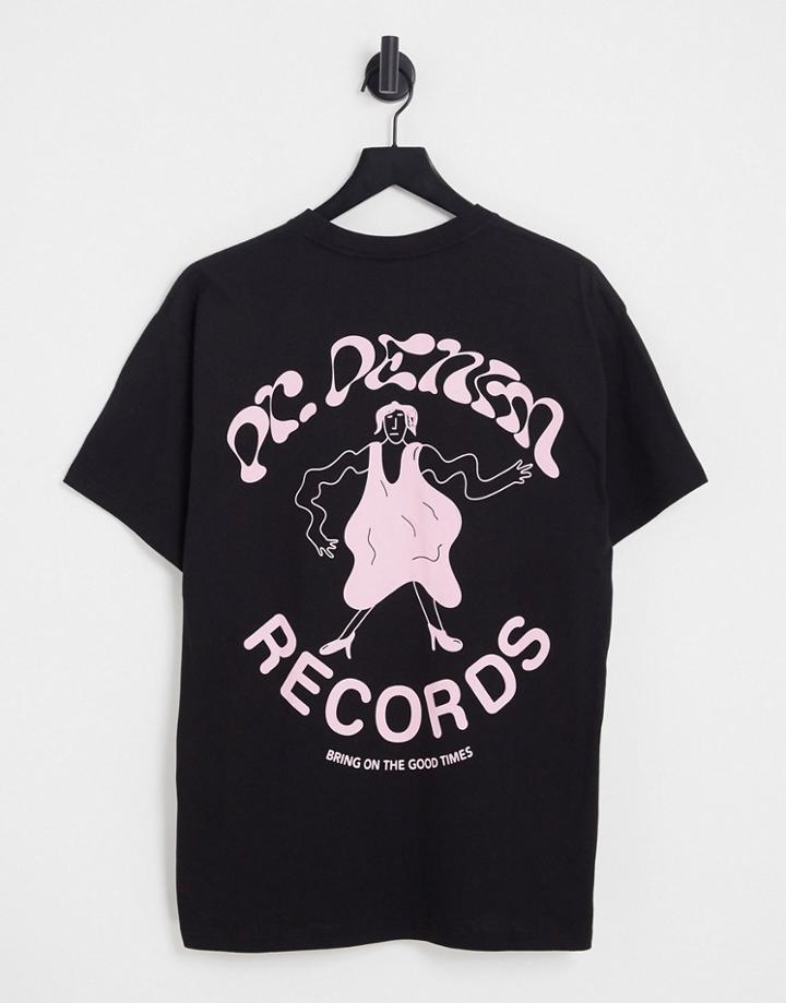 Dr Denim Trooper T-shirt With Back Print In Black