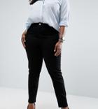 Asos Design Curve Farleigh Slim Mom Jeans In Clean Black - Black