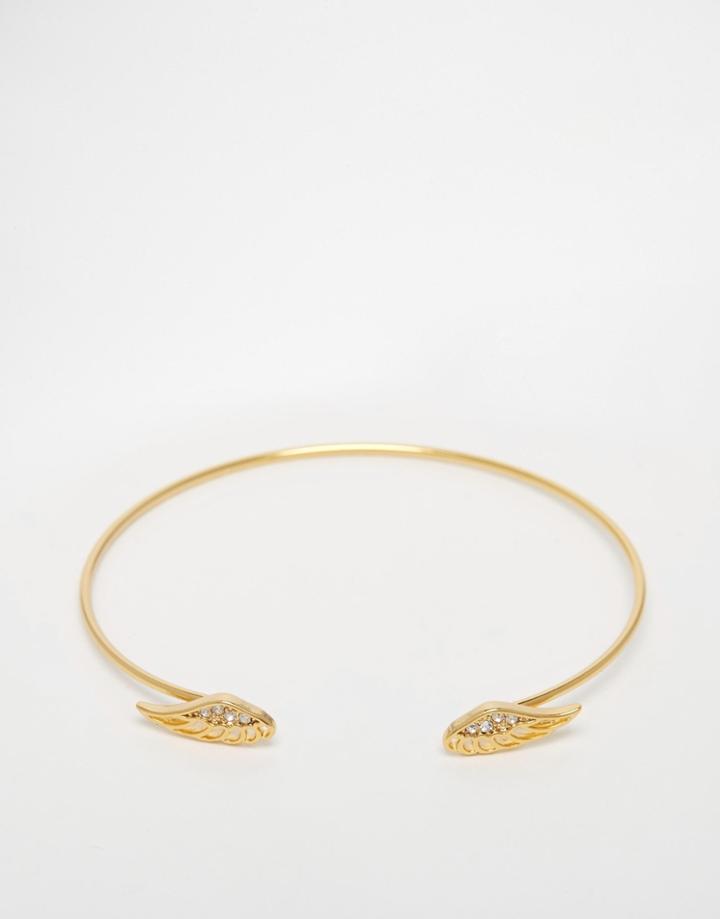 Orelia Open Wing Bangle Bracelet - Gold