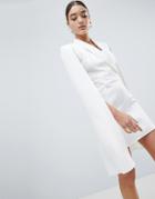 Club L Cape Blazer Dress - White