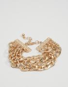 Asos Chain Bracelet In Gold - Gold
