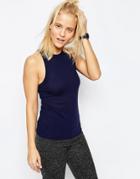 Asos The Fancy Rib Tank - Navy