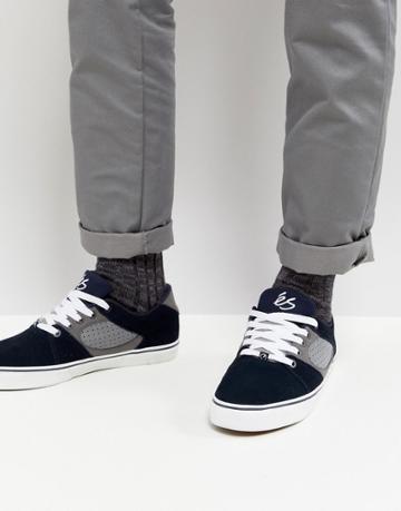 Es Skateboarding Square Three Sneaker In Navy - Navy