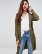 Warehouse Longline Cardigan - Green
