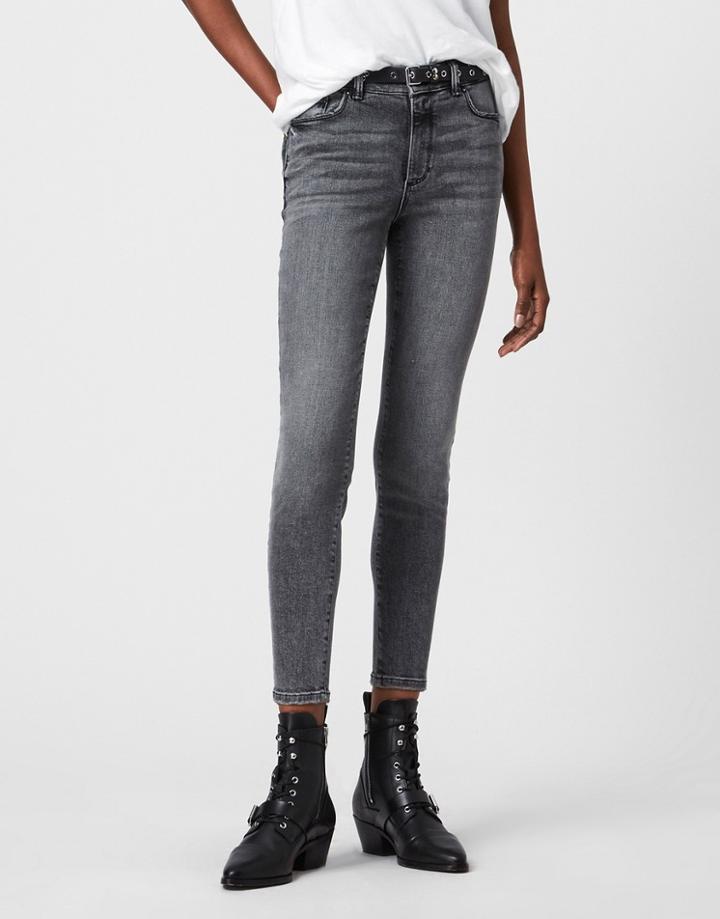 Allsaints Miller Skinny Jeans In Vintage Black