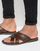 Base London Leather Sandals - Brown