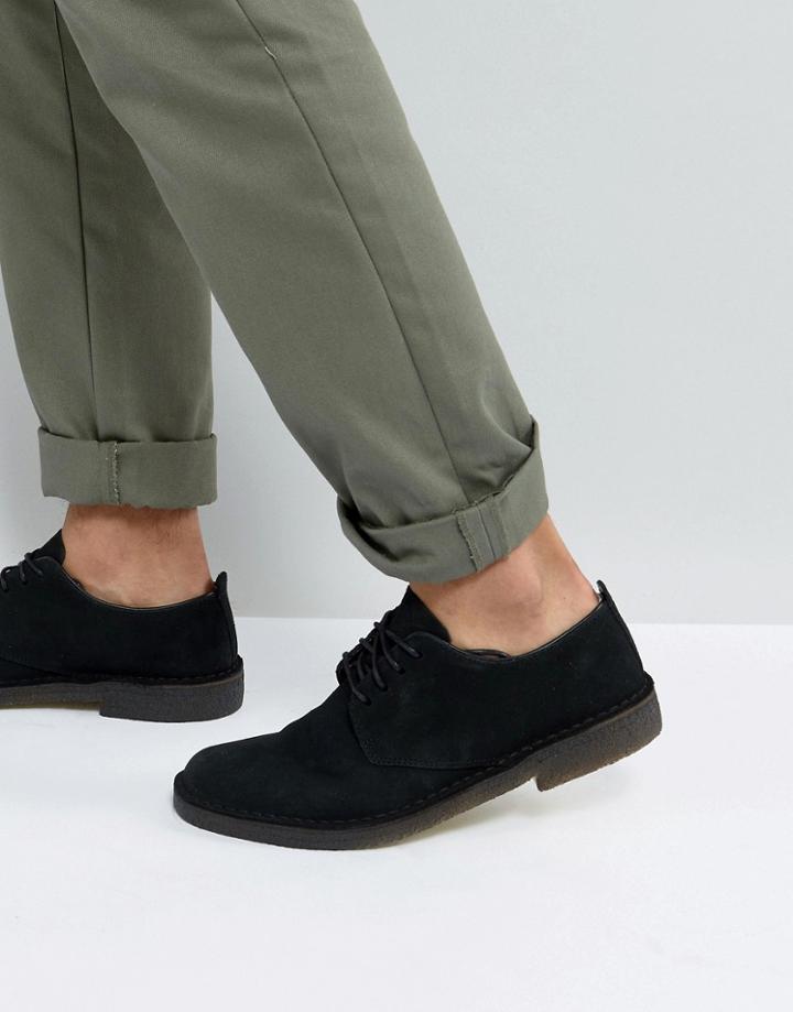 Clarks Originals Desert London Suede Shoes - Black