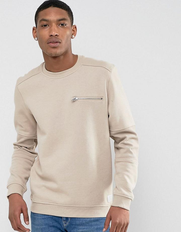 Jack & Jones Crew Neck Sweatshirt - Beige