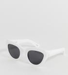 Na-kd Cat Eye Sunglasses In White - White